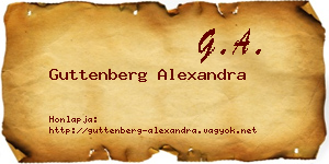 Guttenberg Alexandra névjegykártya